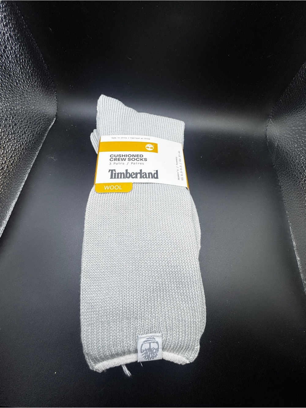 Timberland Women's Cushioned Wool Crew Socks - 3 Pair Pack Gray Size 6.5-9.5 NWT